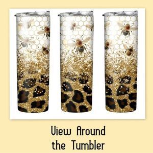 Glitter Bee Stainless Steel Tumbler